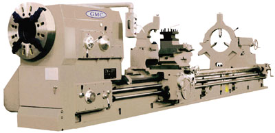 Lathe for turning and threading oil drilling shafts